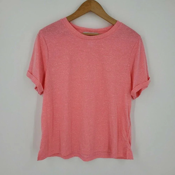 Cotton Emporium Tops - Cotton Emporium Short Sleeve Speckled Pink T-Shirt